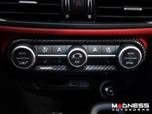 Alfa Romeo Giulia Air Conditioning Dash Bezel - Carbon Fiber - '20+ models - Feroce Carbon Alfa Romeo Giulia Air Conditioning Dash Bezel - Carbon Fiber - '20+ models - Feroce Carbon